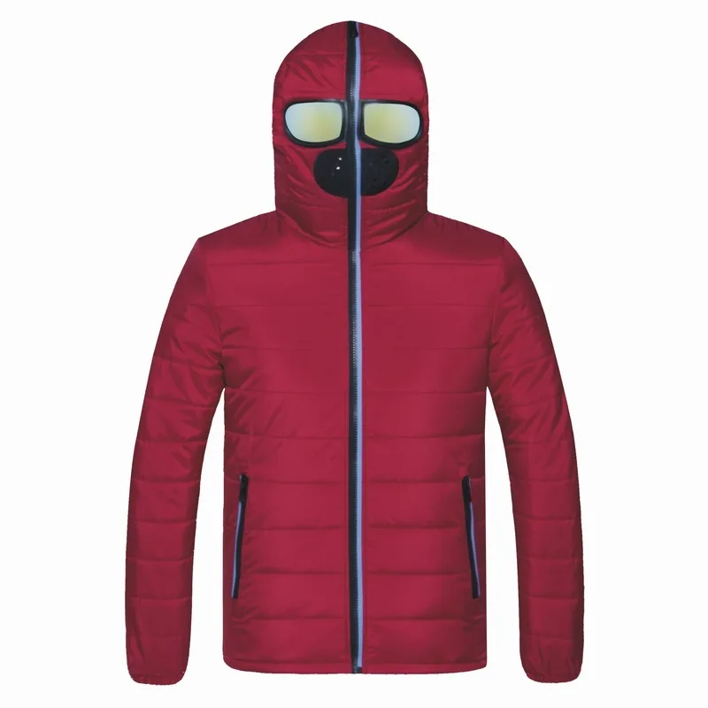 

Winter Warm Camperas Children Windproof Quilted Jacket Jackets Men Parkas With Glasses Padded Hooded Coat Mens