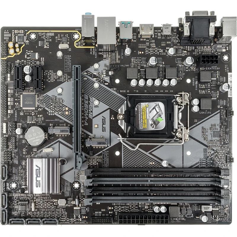 Материнская плата Asus PRIME B360M-A Soc-1151v2 Intel B360 4xDDR4 mATX AC`97 8ch(7.1) GbLAN+VGA+DVI