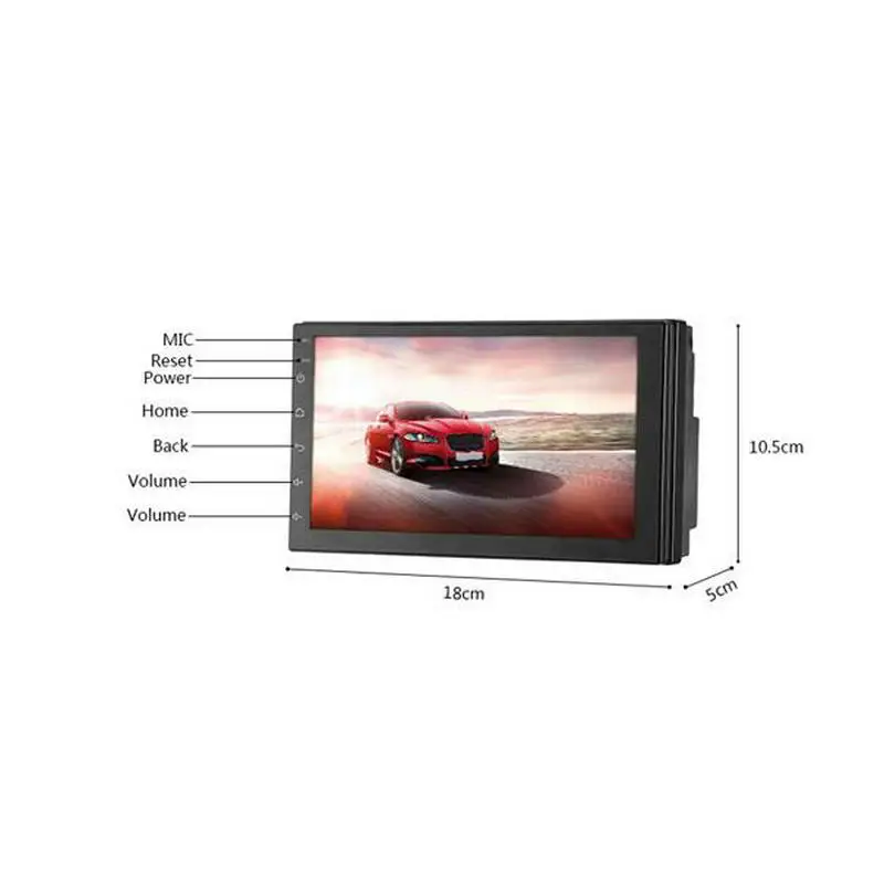 OllyMurs 8802 Автомобильный мультимедийный плеер Android 7,1 сенсорный экран 7 дюймов Автомобильный DVD Bluetooth 4,0 gps Wifi камера заднего вида 1G+ 16G XL-65