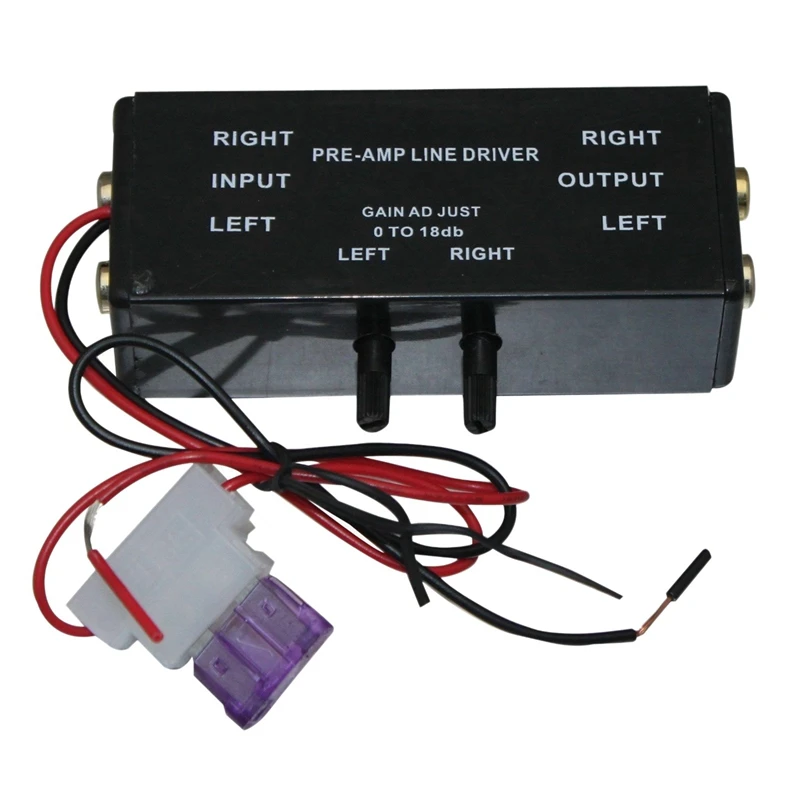 Новый черный Rca вход/выход Регулируемый Pac Turbo 1 Линейный Усилитель сигнала