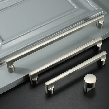 

Zinc alloy Cabinet Handles Knobs Drawer Pulls Kitchen Door Handles Furniture Long Handle Cabinet Door Hardware