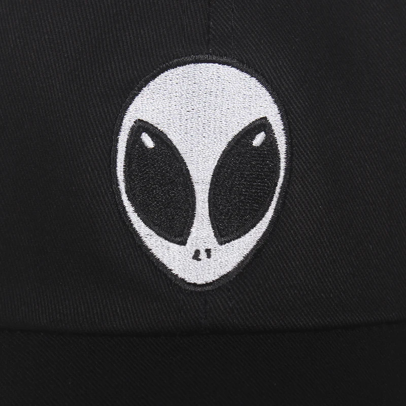 Новинка, модная бейсболка с изображением пришельцев, кепка Outstar snaper Space E.T UFO Fans, черная бейсболка в стиле хип-хоп, кепка для папы, для мужчин и женщин