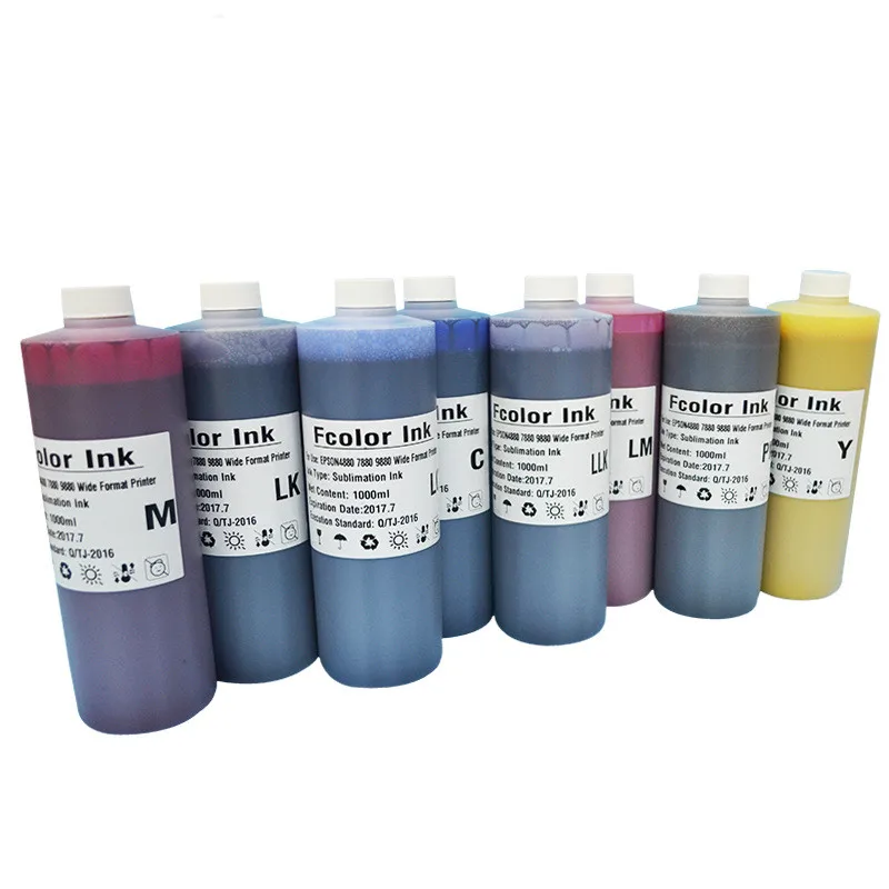 

Universal Refillable Water Based Premium Dye Ink for Desktop inkjet Printer In Bulk Pack Sublimation Transfer Printing Ink