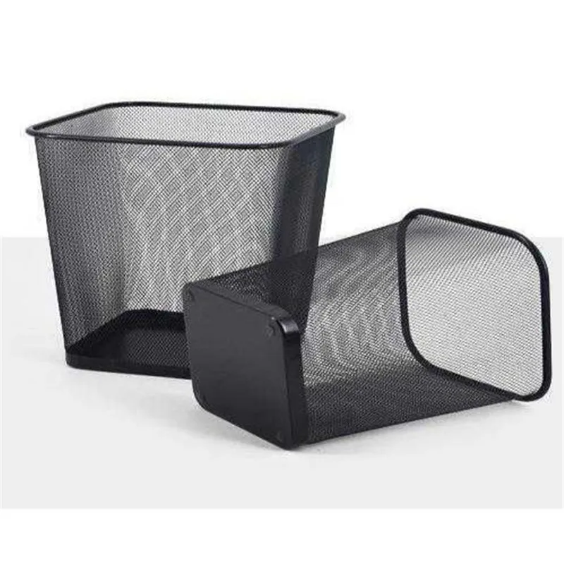

Square Wire Mesh Wastebasket Trash Can of Small Large Size Ashcan for KItchen Bedroom Office and Home Use