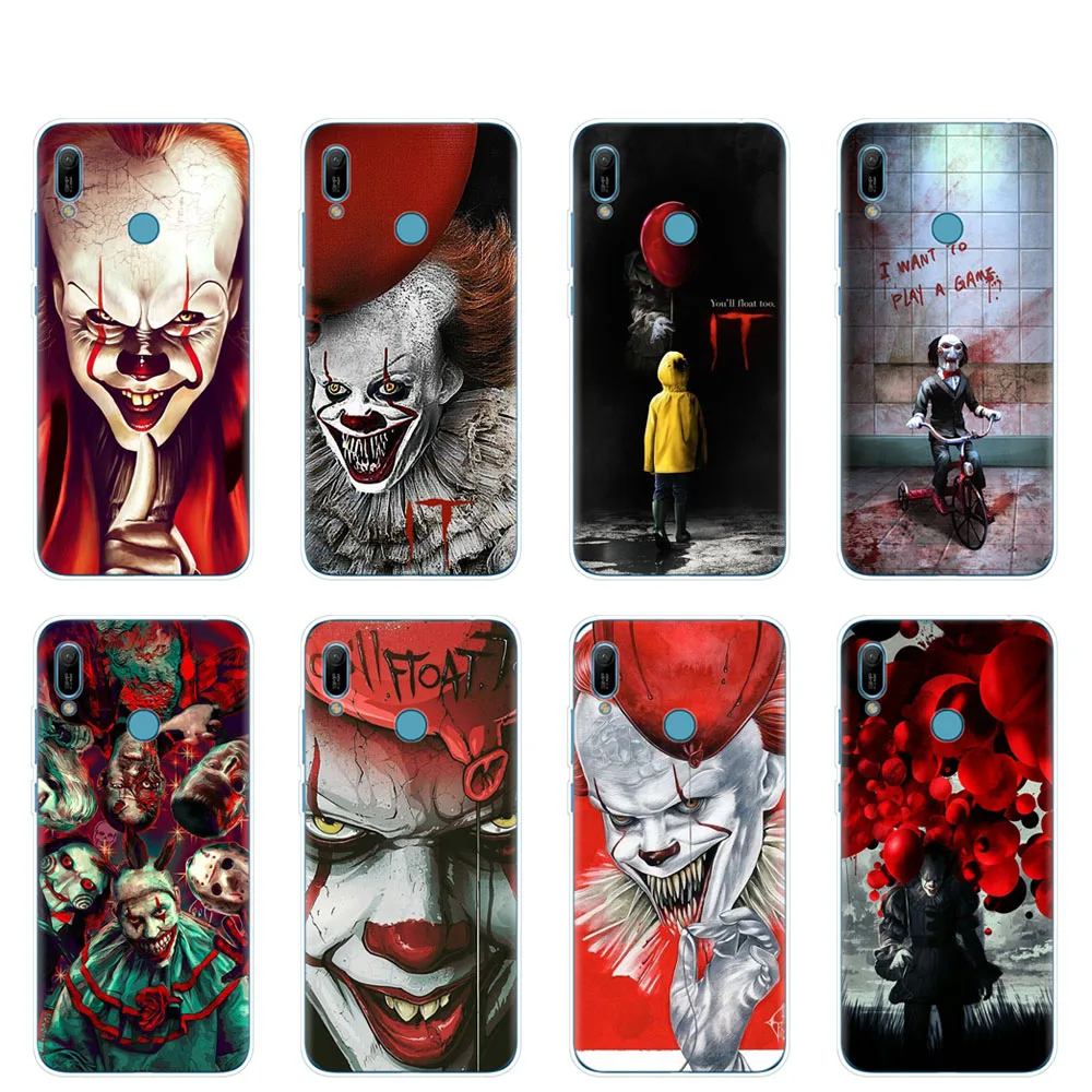 Силиконовый чехол для телефона huawei Y5 Y6 Y7 Y9 PRO PRIME honor 8s 8a 20 LITE PRO 10i view 20 V20 coque The Clown Horror IT