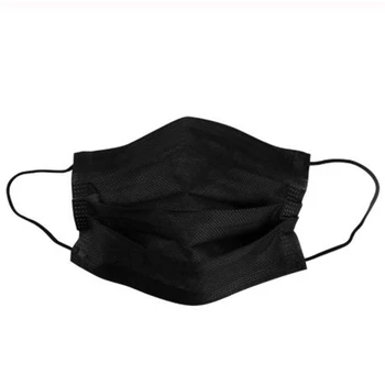 

In Stock 5/20/50 / 100Pcs Mouth Mask Disposable Black Cotton Mouth Face Mask Anti-dust Mask Ear Hook Activated
