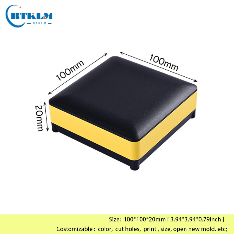 Aluminum project box instrument case aluminium amplifier enclosure DIY juntion box electrical distribution box 100*100*20mm