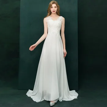 

Luxury White Trailing Evening Party Gown Women Qipao Exquisite Lace Rhinestone Mesh Gown Soft Chiffon Lady Vestidos Maxi Dress