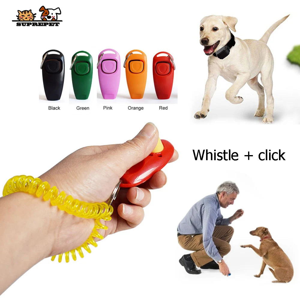 

SUPREPET 1 Piece Pet Cat Dog Training Clicker Plastic Combo Dog Clicker & Whistle Training Pet Trainer Click For Puppy