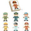 Moulty Magnetic Puzzles Bear Dress up Puzzles With Storage Case Changing 6 Suits Wooden Toys For Kids Professional Dressing Box 2