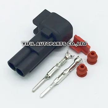 

100pcs/lot 2 Pin/Way EV6 to EV1 Auto Waterproof Male Fuel Injector Wire Harness Connector Plug
