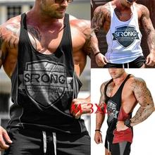 Мужские спортивные майки M-3XL летние мышцы без рукавов, для тренажерного зала одежда свободная футболка Бодибилдинг Tanktop спортивный жилет Плюс Размер Топы Новинка