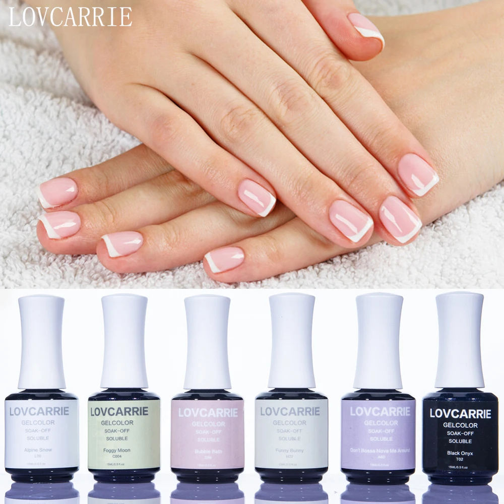 

LOVCARRIE Nude Gel Nail Polish 15ML White Black Nail Art Varnish Semi Permanent Vernis Soft Salon Color Gellak Funny Bunny Gel