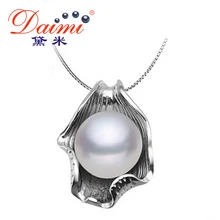 DMPFP116 collar de perlas de 10-11mm colgante de plata de ley 925 colgante de plata clásica de diseñador para mujer collares colgantes de plata(China)