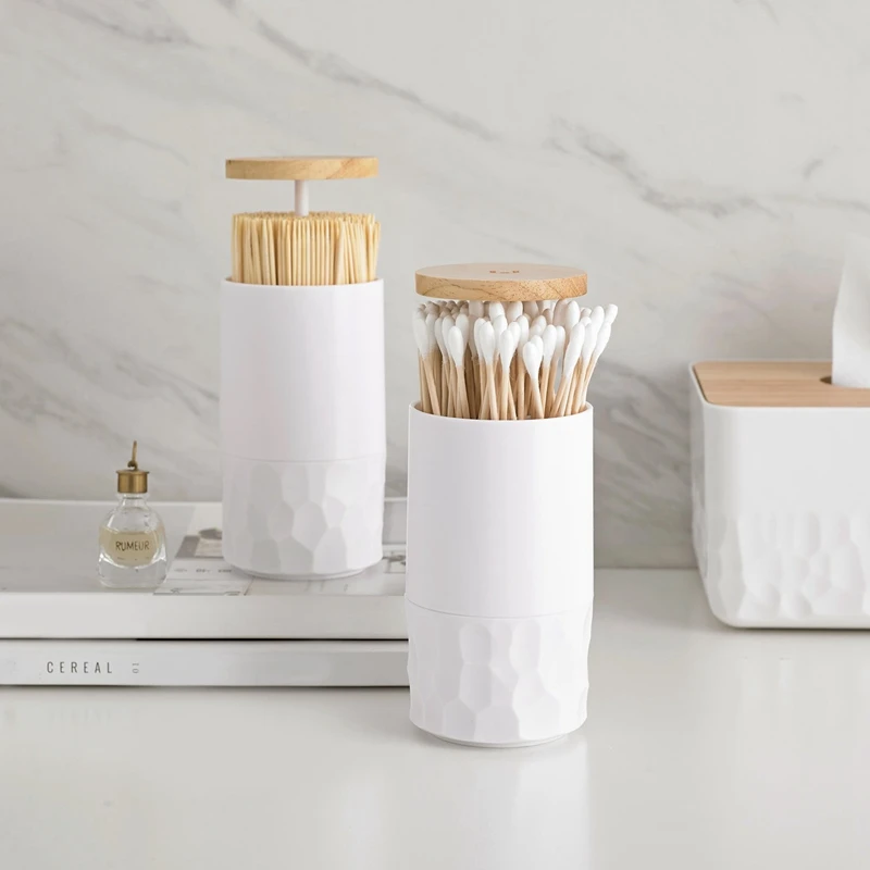 JORDAN & JUDY Automatic Pop-Up Cotton Swabs Toothpick Holder | Дом и сад