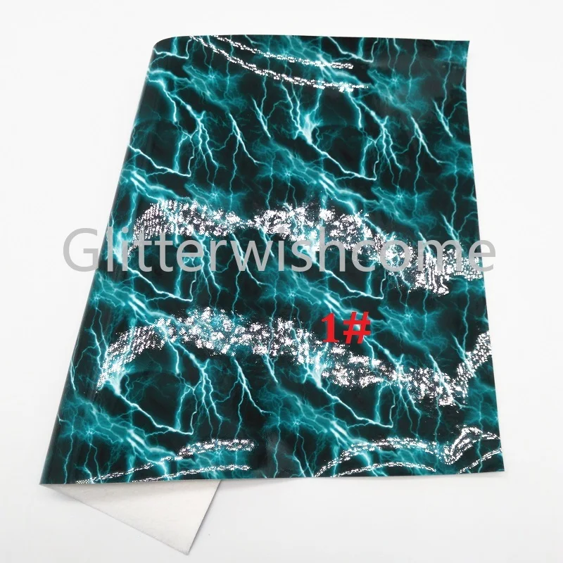 Glitterwishcome 21X29 см A4 размер винил для бантов гладкая искусственная ткань, молния напечатаны искусственная кожа листы для бантов, GM604B