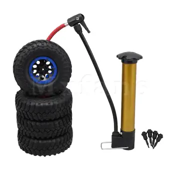 

Mxfans 4x RC1:10 1.9" Inflatable Tires 114mm 10-hole Black Wheel Dark-blue Clip
