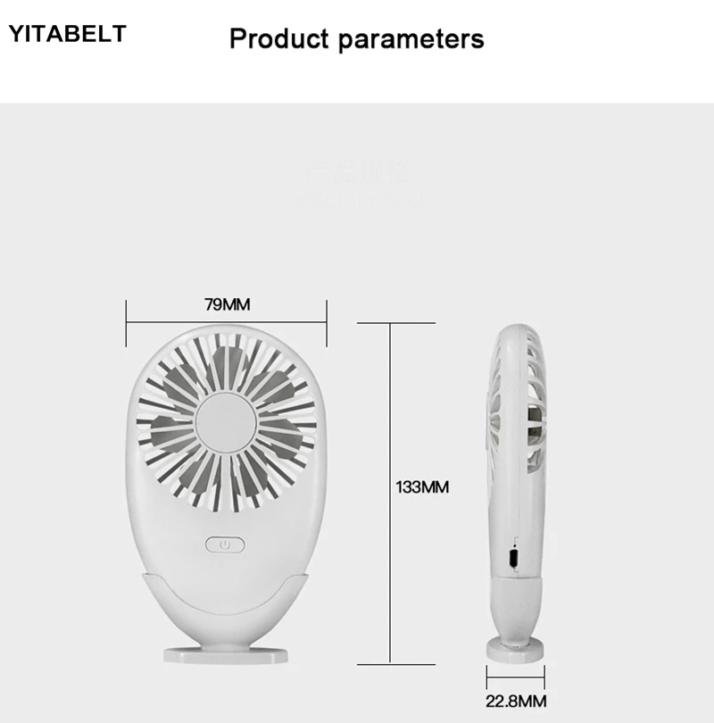 

Handheld Fan Desktop Speed Adjustable USB Rechargeable Silent Colorful Light Air Cooler Fans