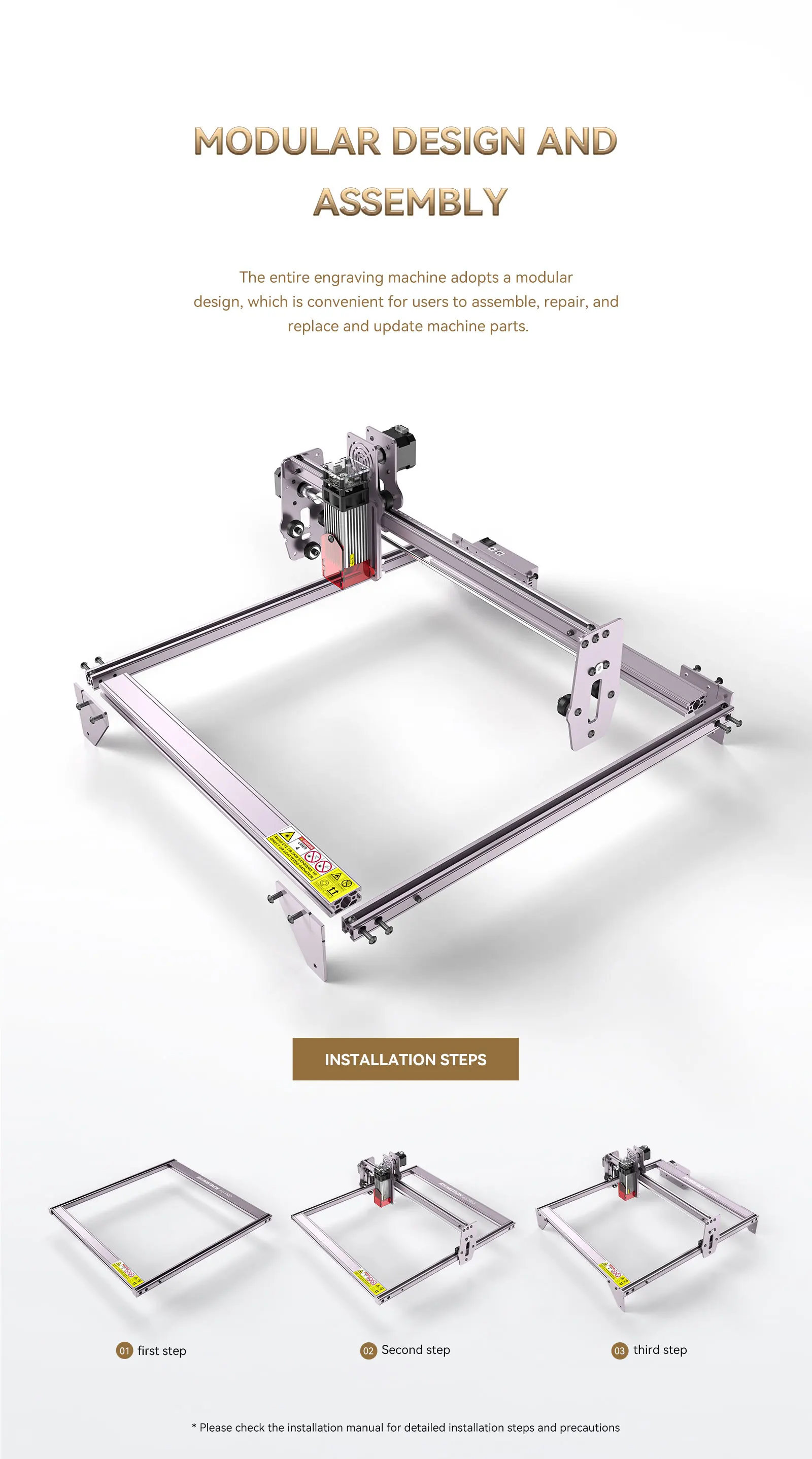 ATOMSTACK A5 Pro 40W Laser Engraver Cutter Compressed Spot Metal Engraving 12mm Wood Cutting 100W CO₂ Laser Effect DIY Logo Mark 3d printers