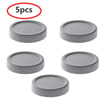 

5 Pieces Plastic Mason Jars Lids Covers 86MM Inner Diameter Covers Caps Lids for Mason Canning Jars Bottle Lids Home Storage