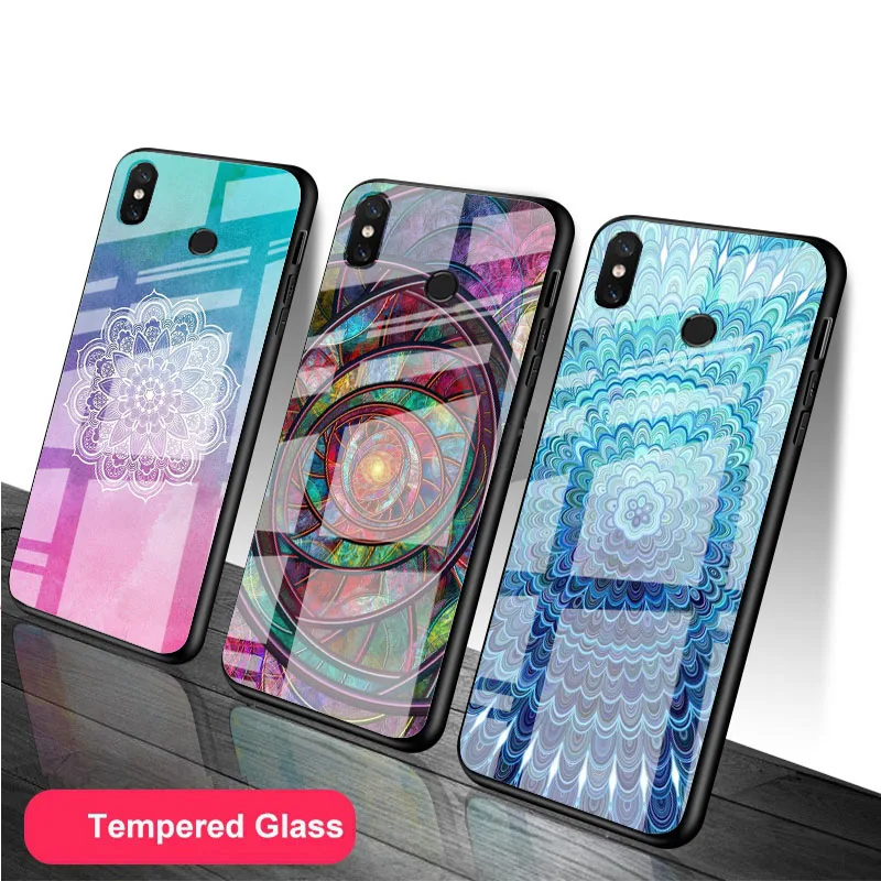 Красивые Мандала для телефона чехол из закаленного стекла Xiaomi Redmi Note 5 6 7 8 9 Pro Note8T