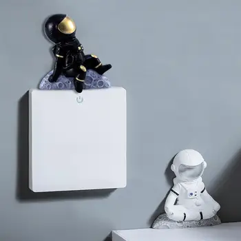 

1Pc 3D Resin Switch Sticker Astronaut Wall Sticker Cute Decorative Socket Decal For Home Decoration Wall Sticker