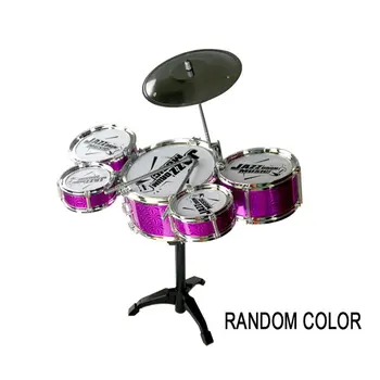 

Small 5 Drum Simulation Jazz Drum Children's Educational Simulation Electroplating Beat Drums Best Selling Musical Toys