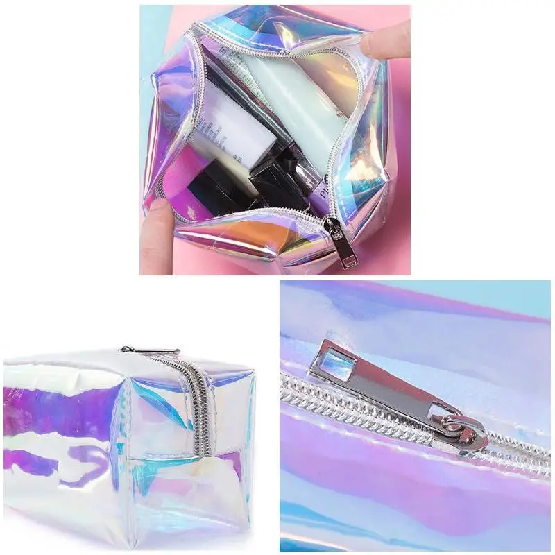 Holographic Makeup Bag Cosmetic Travel Bag Toiletry Organizer Purse For Women 2023 New Colorful Organizer Pouch Travel Fashion 5