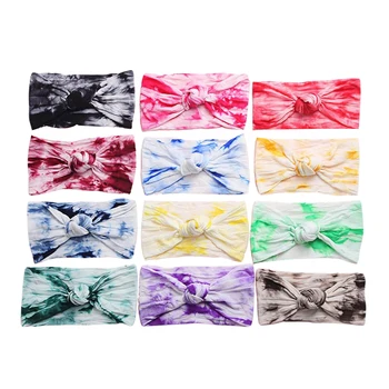 

Baby Girl Nylon HeadbandS Newborn Infant Soft Comfortable Simple Tie Dye Hairbands Fashion Knotted Headwraps