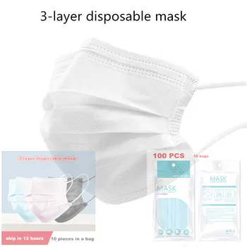 

маска 3 layer mask black face mask маска mascarillas 100 Disposable maske maschera Layers Filter 마스크 mondkapjes mask 3 layer 66