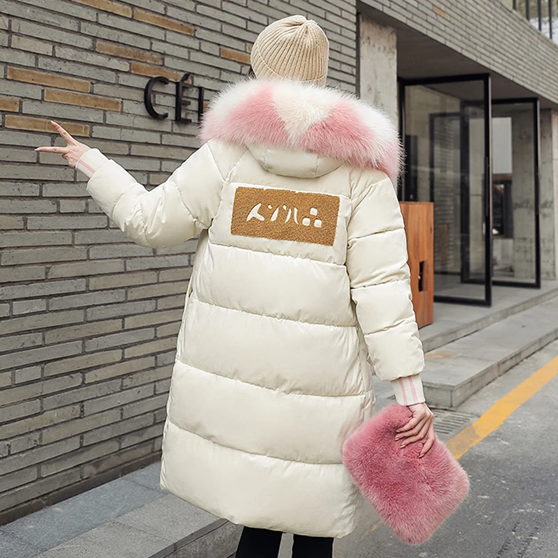 Бархат Новое поступление зимняя куртка женская теплая Утепленная зимняя одежда Женская парка с капюшоном с мехом высокое качество женское длинное пальто