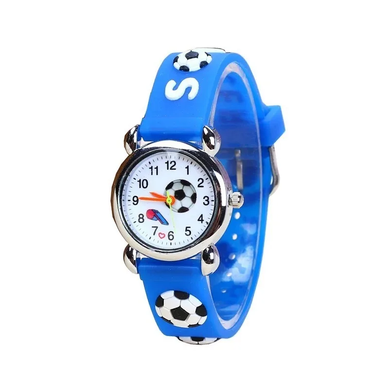 

New children's football whistle 3D jelly watch primary school students silicone cartoon wrist watch