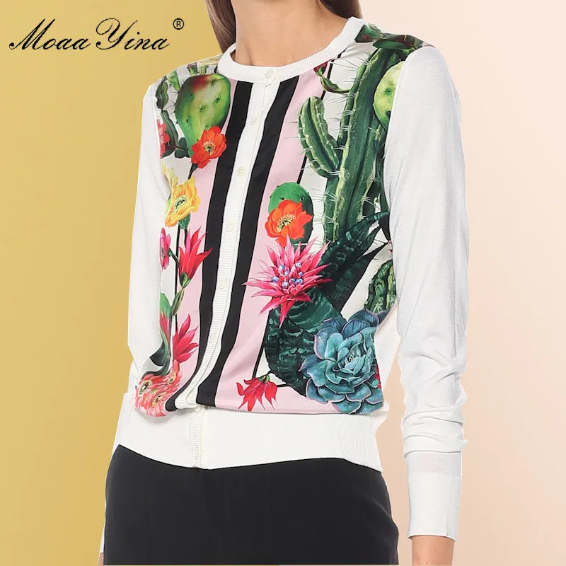 MoaaYina Fashion Knitting Pullovers Sweater Spring