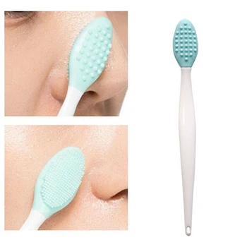

Beauty Skin Care Wash Face Silicone Brush Exfoliating Nose Clean Blackhead Removal Brush Tool With Replacement Head