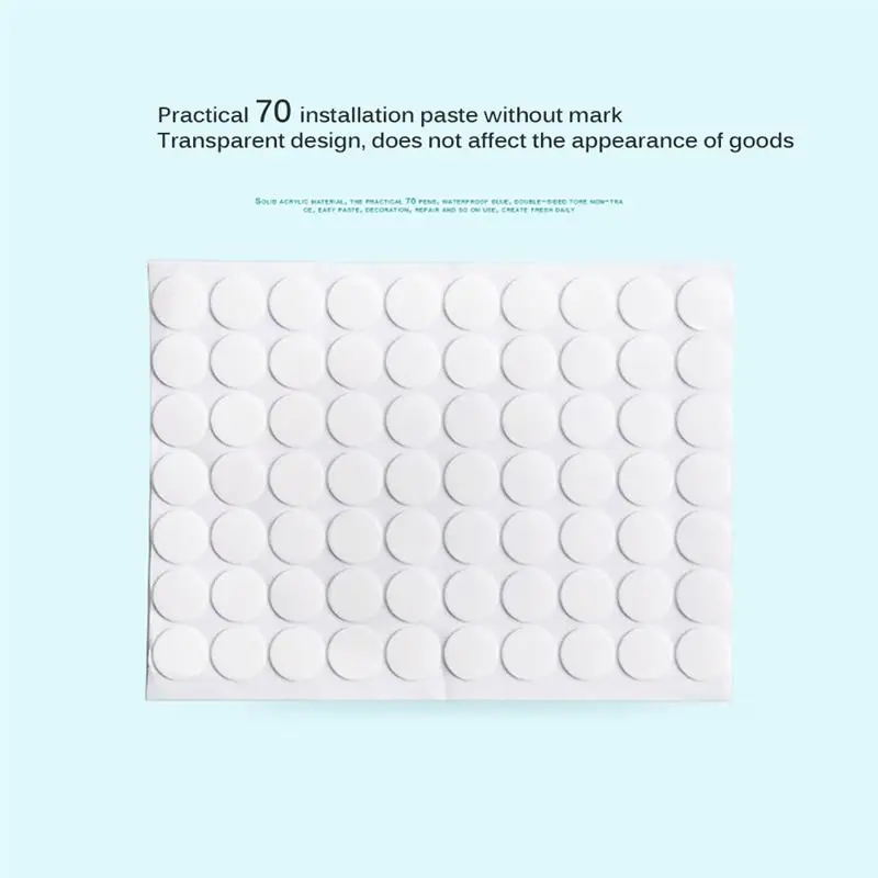 Acrylic Double-sided Adhesive Gripping Anti Slip Gel Pads Sticker Sticky Reusable Multi-function Nano Magic Tape 70Pcs