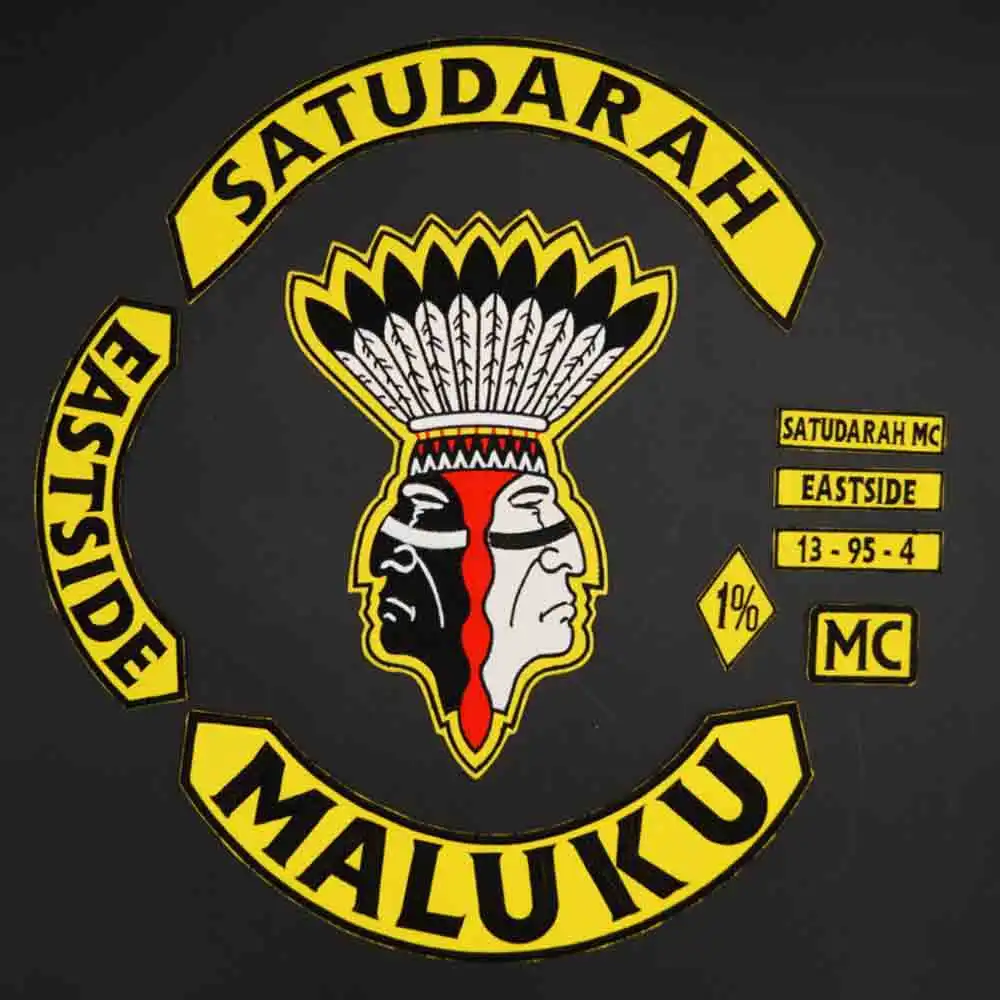 Satudarah Малуку восточной части большой вышивкой мотоциклетный Байкерский патч