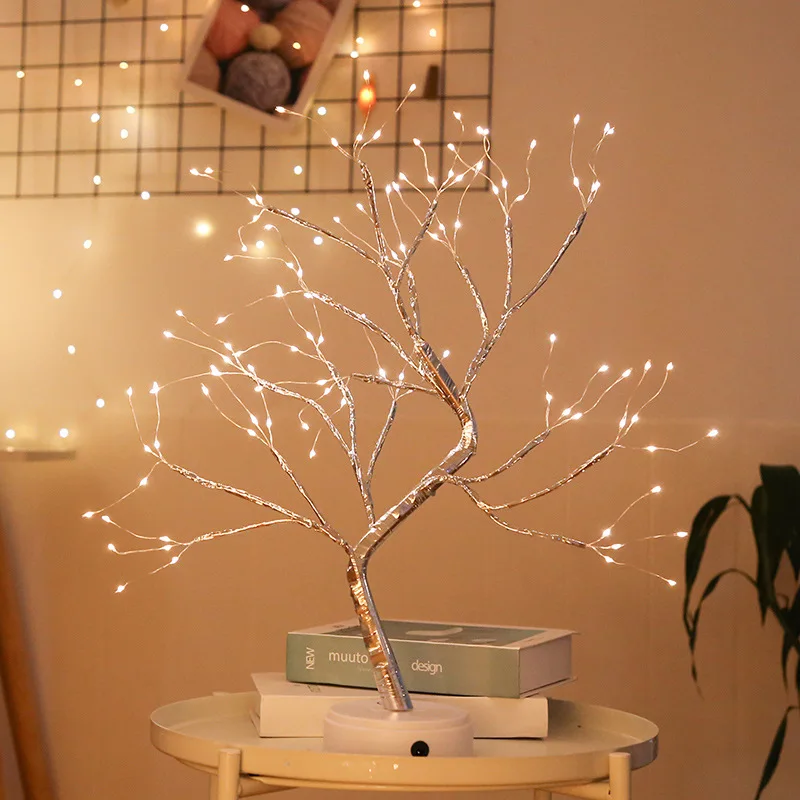 

LED Christmas Night Lamp for Home Bedroom Decor Indoor Lighting Children's Gift Tree Lamps Battery Powered Luminary Night Light