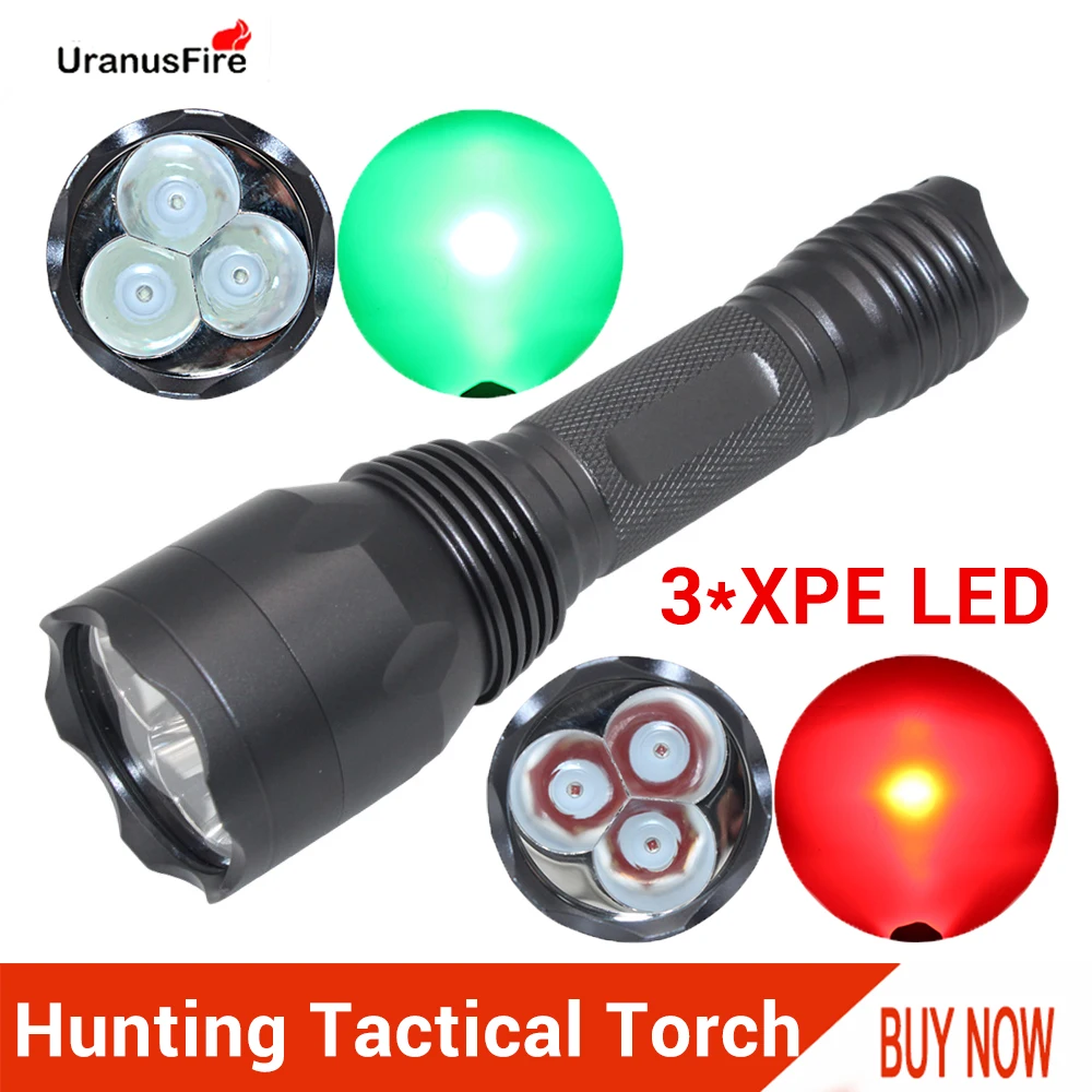 xpe-led-hunting-flashlight-1-mode-tactical-torch-18650-waterproof-lantern-lamp-red-green-light-fishing-spotlight-torches