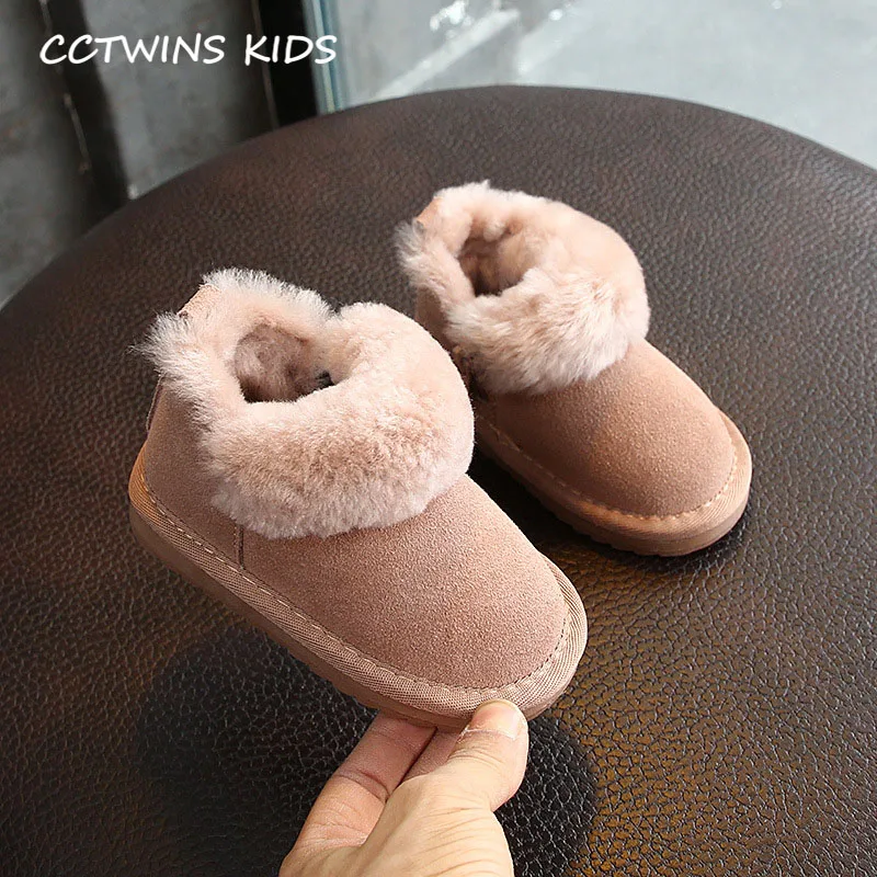 Coffe CCTWINS/детская обувь; коллекция года; зимние детские модные короткие ботинки; брендовые зимние ботинки для маленьких мальчиков; обувь из натуральной кожи для девочек; SNB194 - Цвет: Coffe