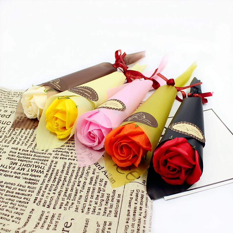 

Artificial Flowers Innovative Single Rose Hand Holding Soap Fake Flower Mother's Day Mini Bouquet Birthday Gift