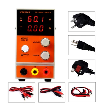 

Wanptek NPS605D 60V5A miniature digital display DC power supply 0.1V 0.01A telephone computer maintenance power supply