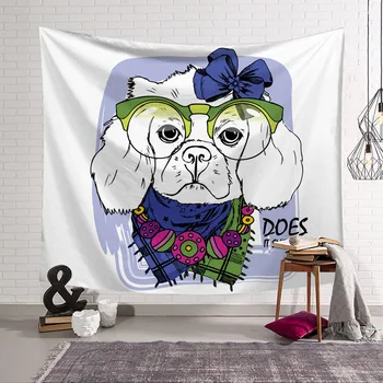 

Cute Sand Dog printed Tapestry HD 3D Animal Printing Tapestry Wall Hanging Sleeping Mat Mural Beach Mat Tapestry for Bedroom