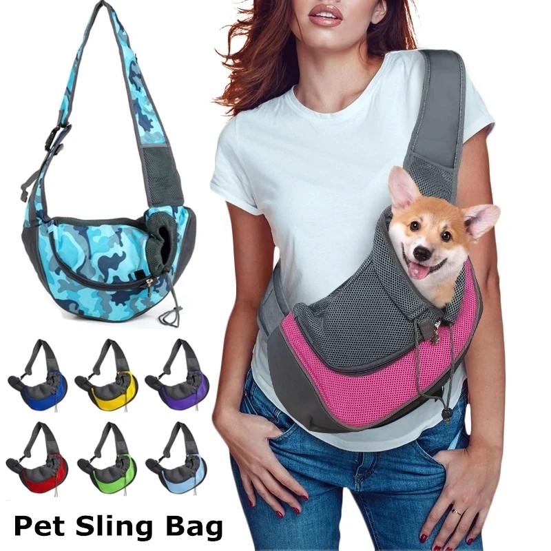 Pet Puppy Carrier S/L Outdoor Travel Dog Shoulder Bag Mesh Oxford Single Comfort Sling Handbag Tote Pouch | Дом и сад