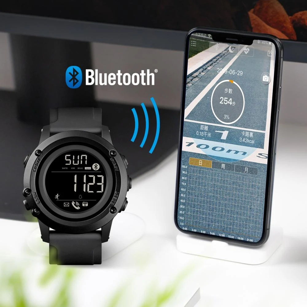 Skmei 1671 Smart Watch Fashion Health Tracker Men Sport Wristwatch Heart  Rate Monitor Smartwatch Calorie Call Remind Watches - Digital Wristwatches  - AliExpress