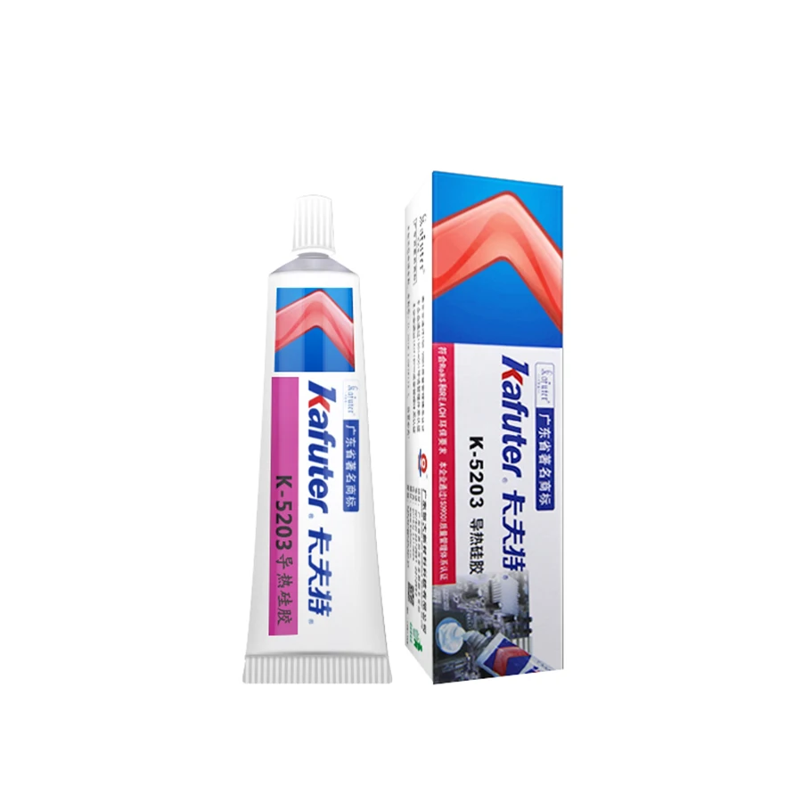 80g Kafuter K-5203 Heatsink CPU Thermal Conductive Silicon Grease Paste Glue Adhesive LED Light Silicon Rubber Gel thermal paste silicone glue thermal glue