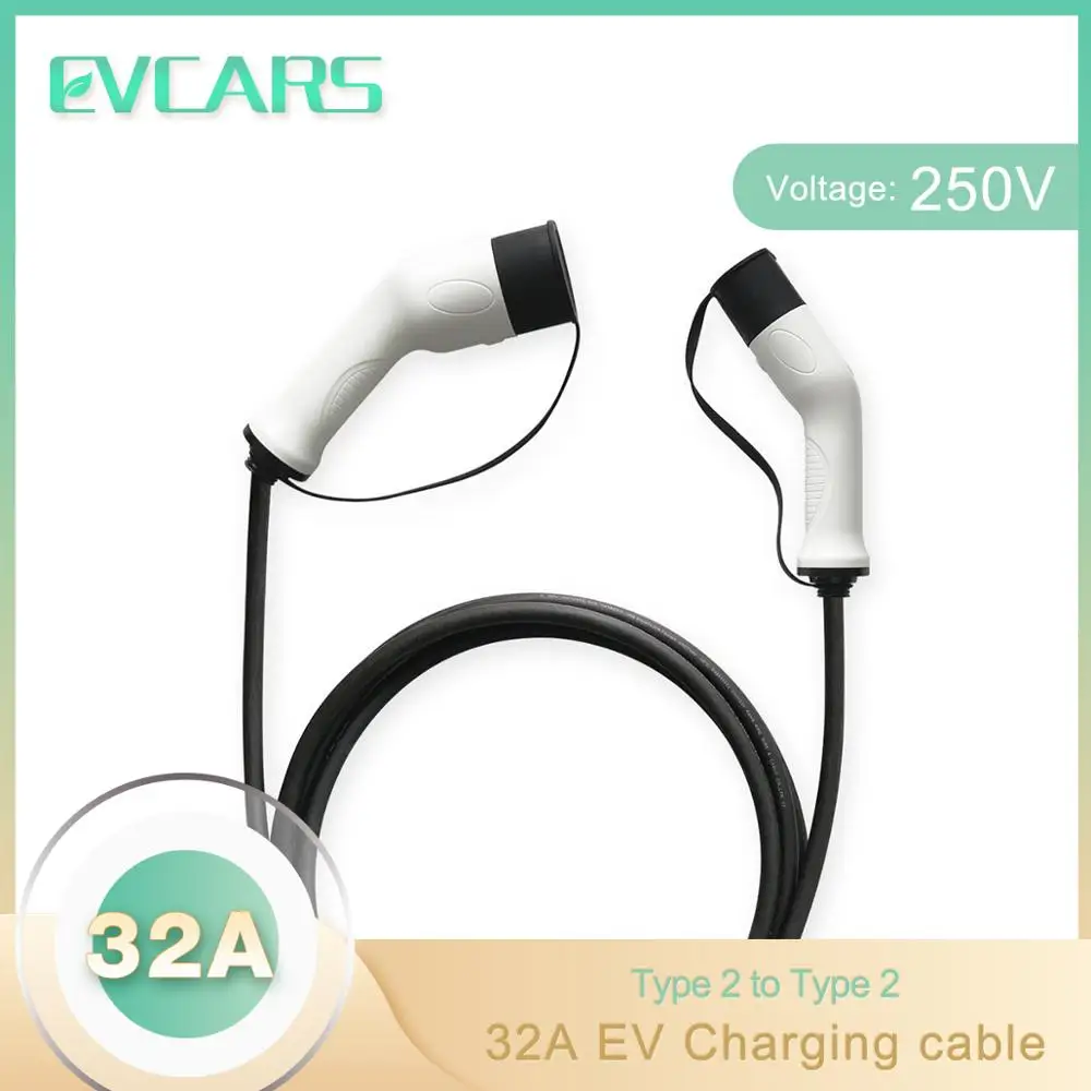 IEC 62196-2 EV Charging Cable For Stations Electric Car Cord Charger Type 2 To Type 2 32A 7.2KW 5m