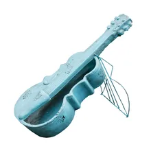 Сад скрипка цветочный горшок украшения Ретро Старый американский кантри двор балкон пол украшения M3674