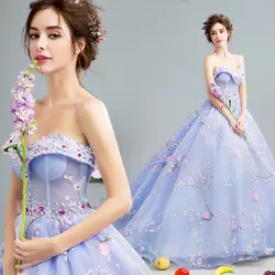 Принцесса 2020 Новые Выпускные платья бальное платье ручной работы 3D Цветы Жемчуг вечерние платья 15 Anos вечерние платье доступно