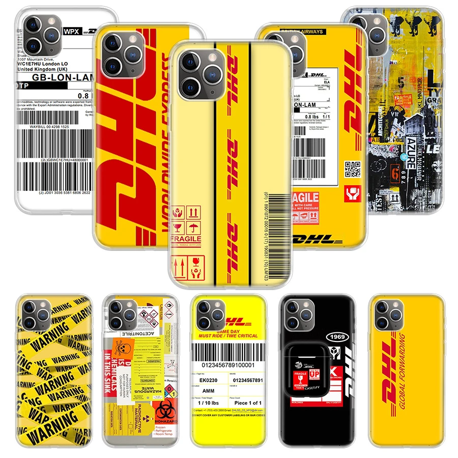 Parcial por qué Ganar Funda de teléfono con patrón de Dhl Express para Apple iPhone 11 14 13 12  Pro XS Max XR X 7 8 6 6S Plus Mini 5 5S SE|Fundas antigolpes para teléfono|  - AliExpress