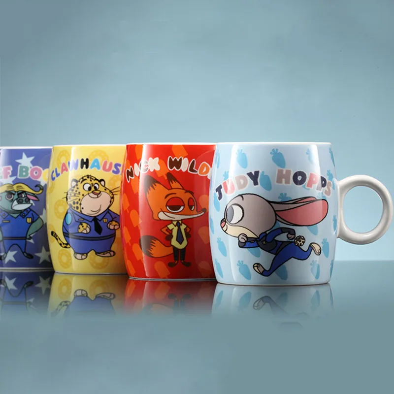 Кружка Disney Zootopia 300 мл чашка Q Edition с героями мультфильмов Ник Джуди керамическая